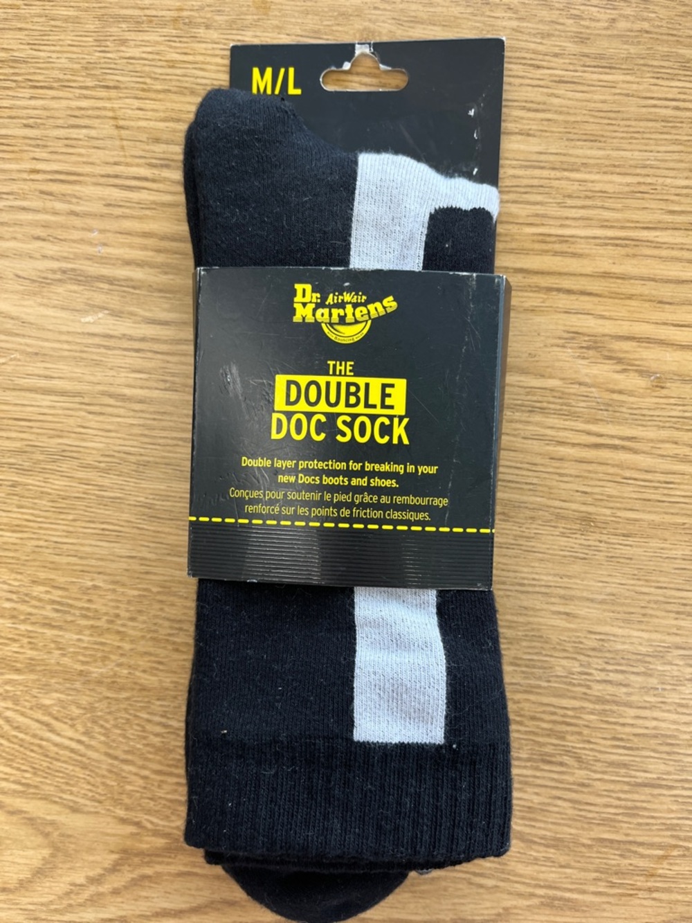 Dr. Martens Black Socks with White Stripe - Double Doc